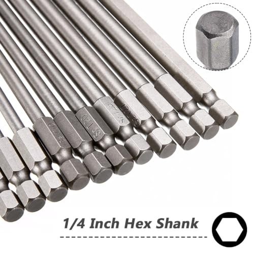 11pcs Extra Long Torx Screwdriver Bit Set, Magnetic S2 Steel Star Bits T6-T40 1/