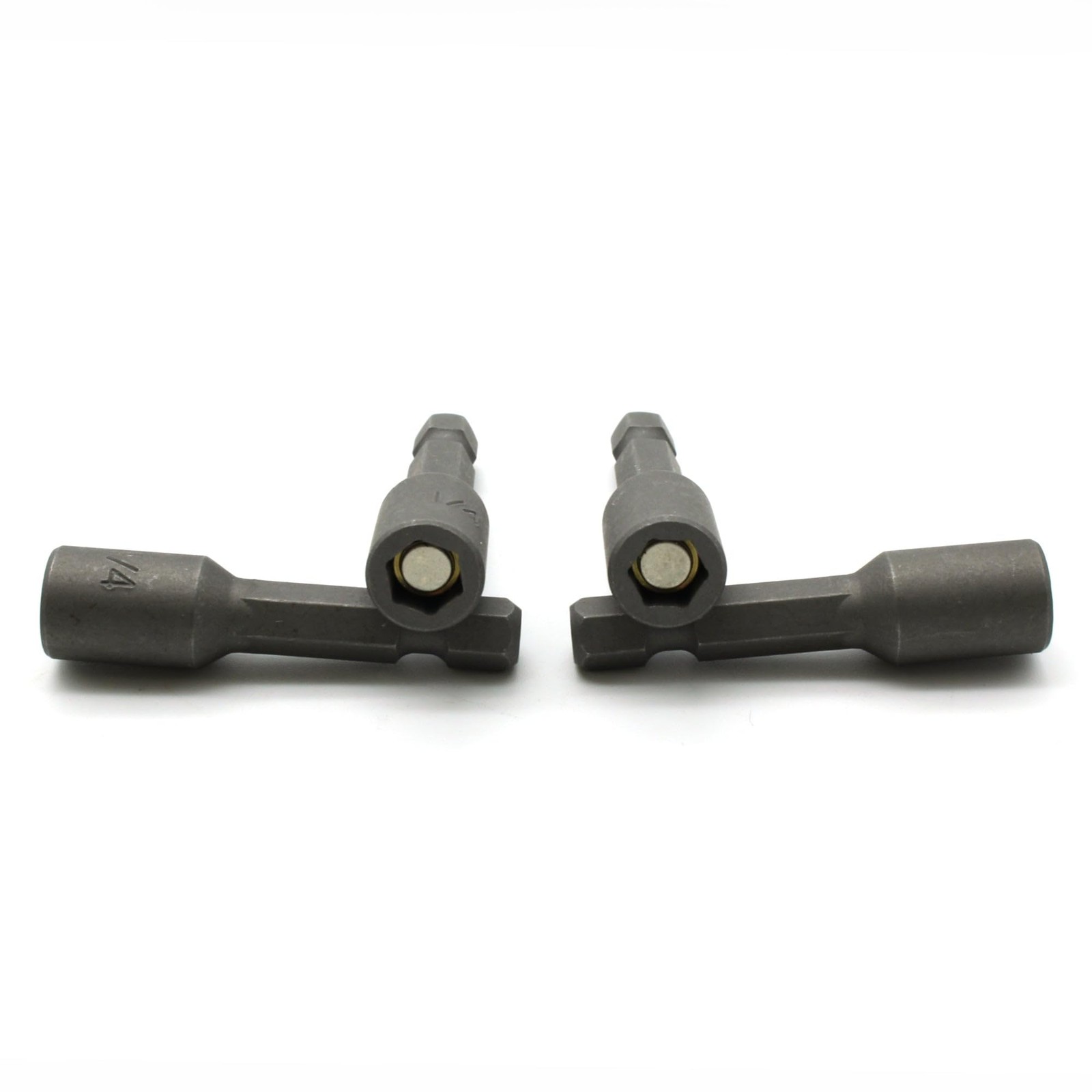 TEMO 10 pc Impact Ready Nut Driver 1/4 Inch Magnetic Nutsetter Set 1/4″, Grey