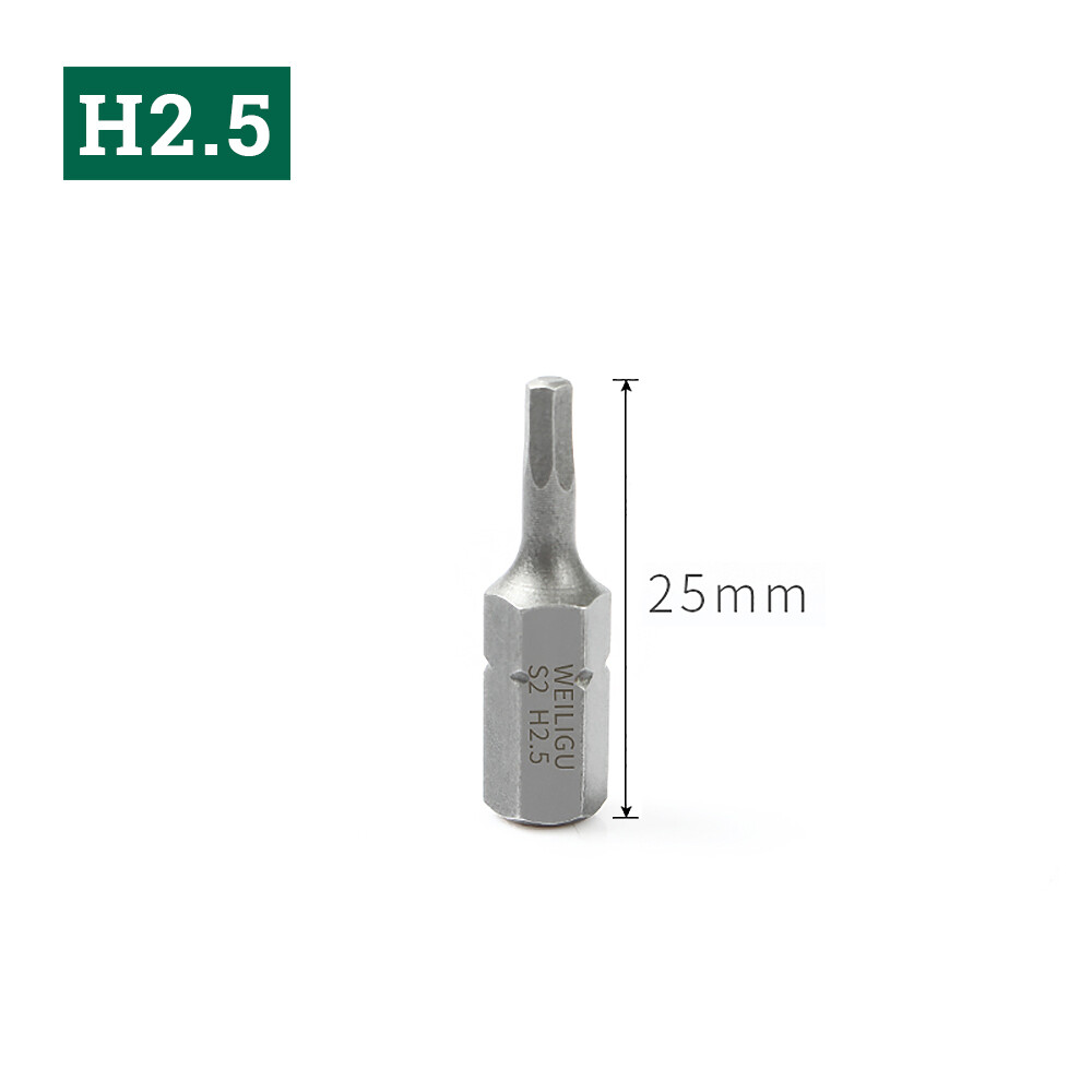 Hexagonal Phillips Flat Head Plum Blossom Short Screwdriver Head Length 25mm