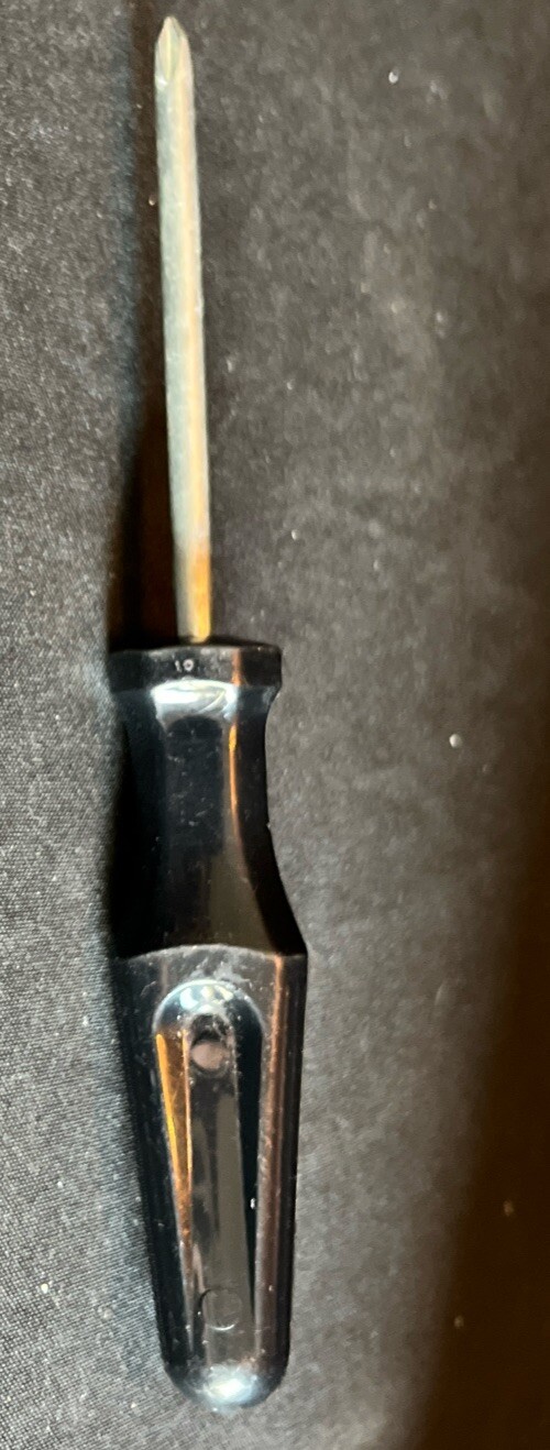 Vintage Crescent Phillips #1 Screwdriver Made in USA Black Great Condition