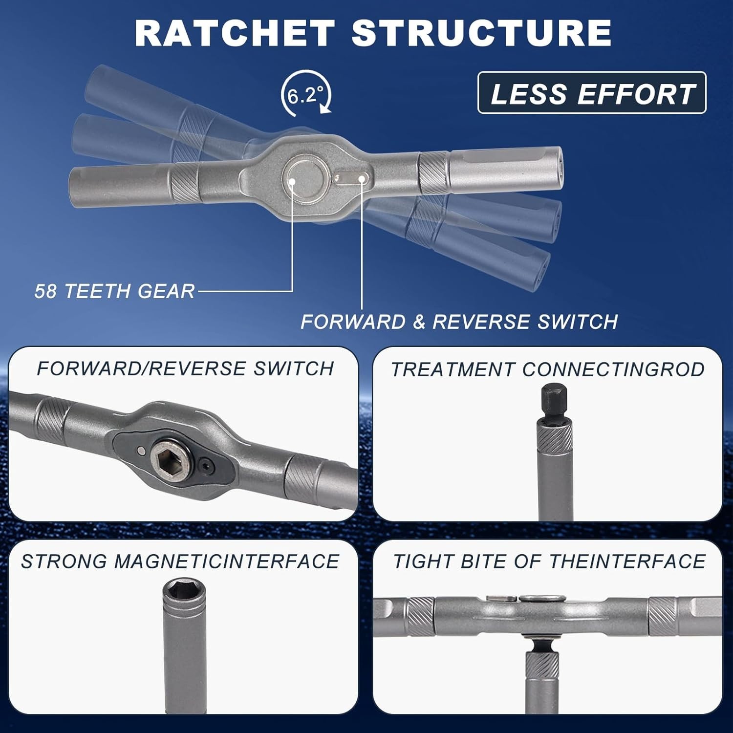 42 in 1 Magnetic Screwdriver Set Precision Ratchet T Handle DIY Repair Tool Kit