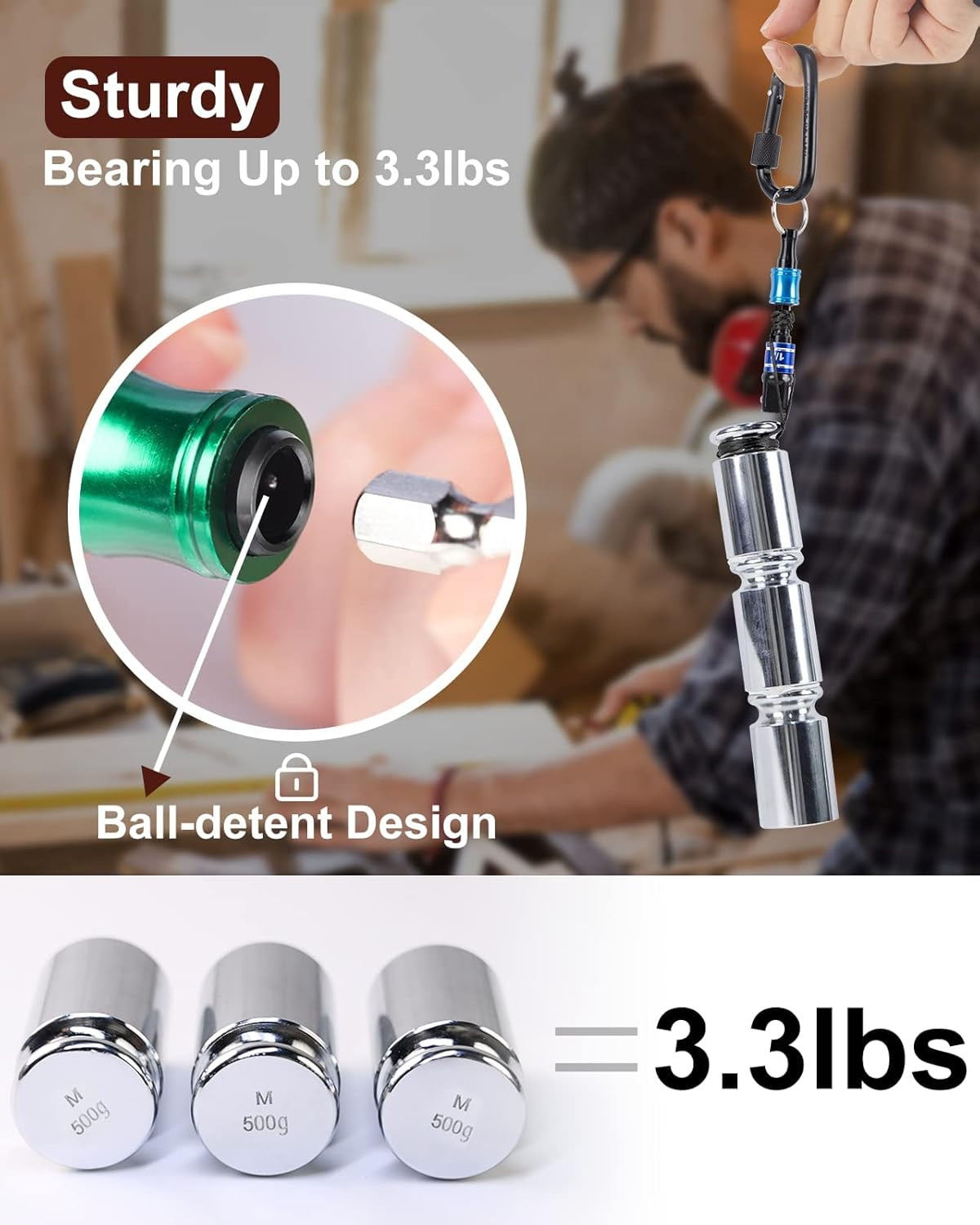 Portabits 12 piezas llavero hex 1/4 pulgada adaptador taladro rapido herramienta
