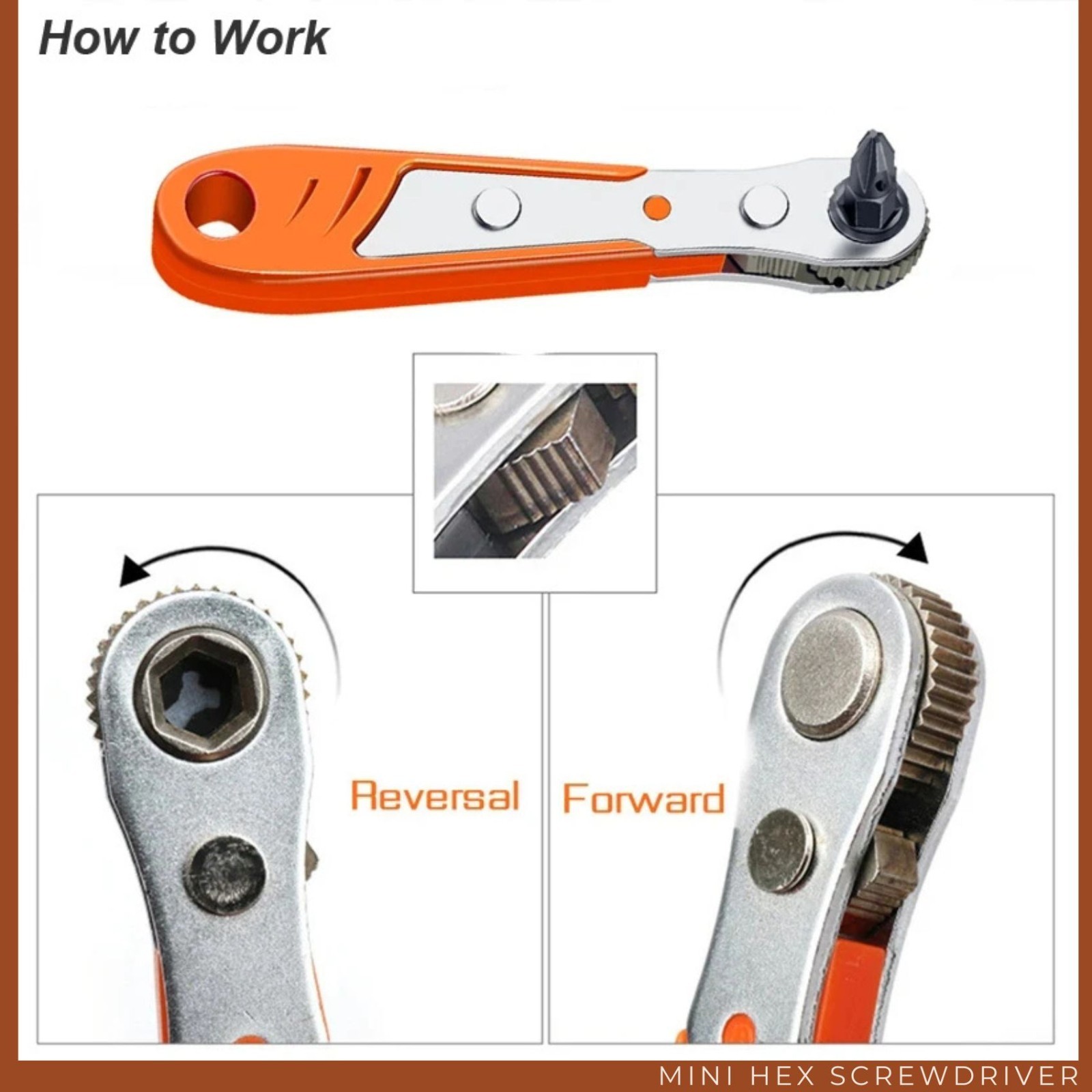 Mini Ratchet Screwdriver Set 1/4″ Hex Drive Quick Release Wrench 10 Bits