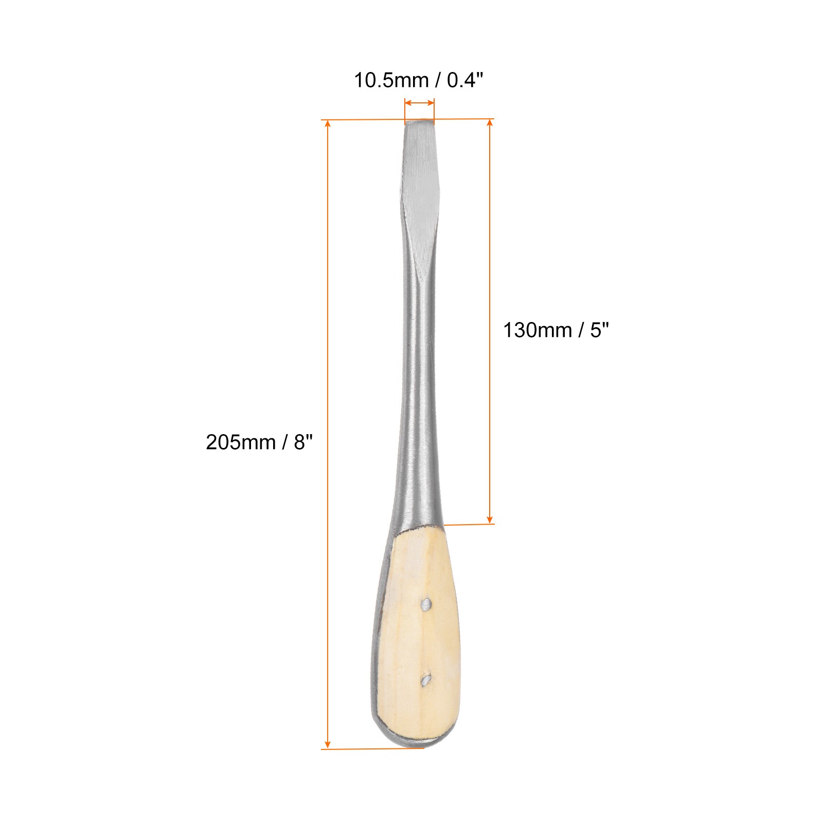 Slotted Screwdriver SL9 8″ Flat-Blade Screwdrivers with Wooden Handle