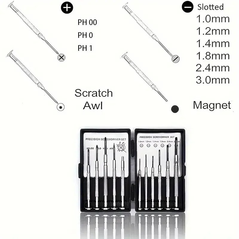 11 Pcs Small Precision Screwdriver Set, Tiny Screwdriver Set, Mini Screw Driver