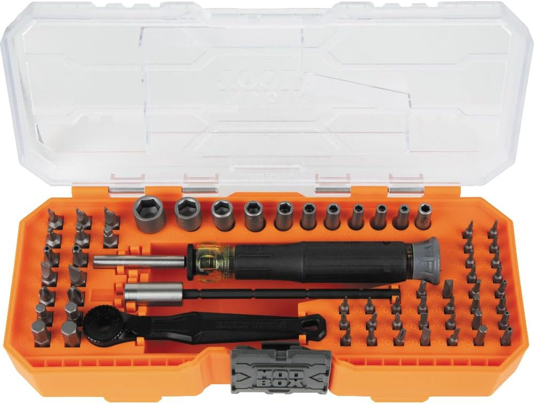 32787 64-Piece Micro-Ratchet Bit Precision Driver Set with Modular Case, Magneti