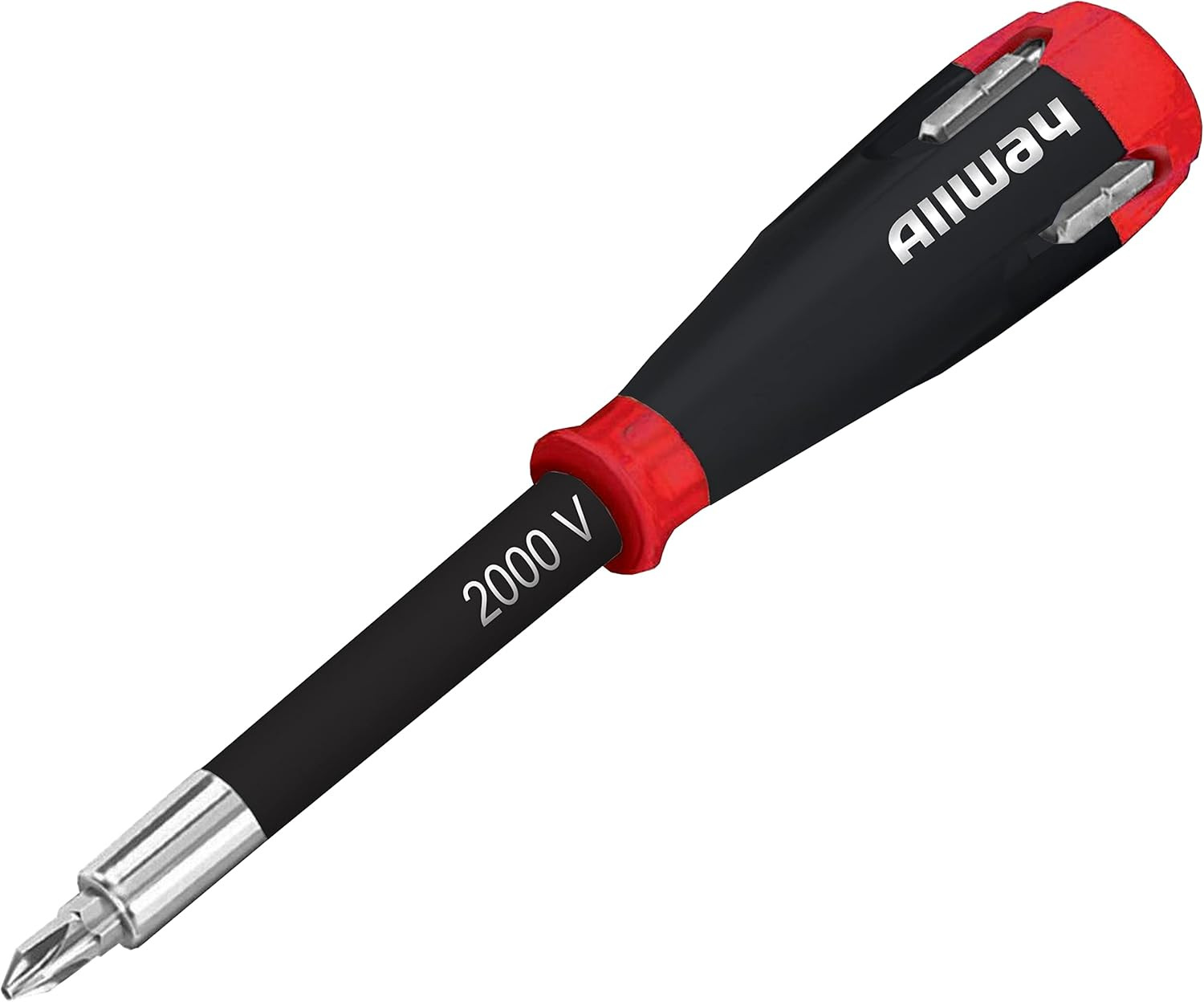 SD41 5-in-1 Shockproof Screwdriver with 4 Durable Bits