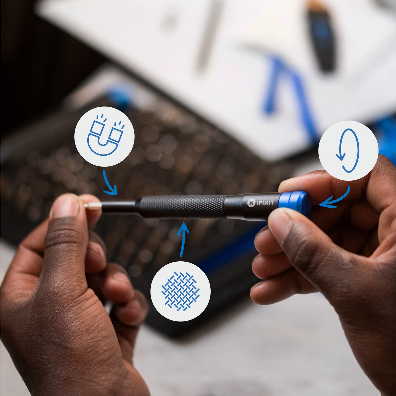 iFixit Mako Driver Kit – 64 Precision Bit Set for Electronics Repair