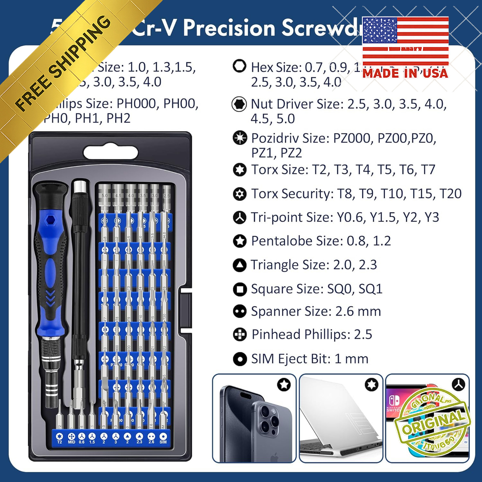 82 in 1 Precision Screwdriver Set Magnetic Repair Tool Kit
