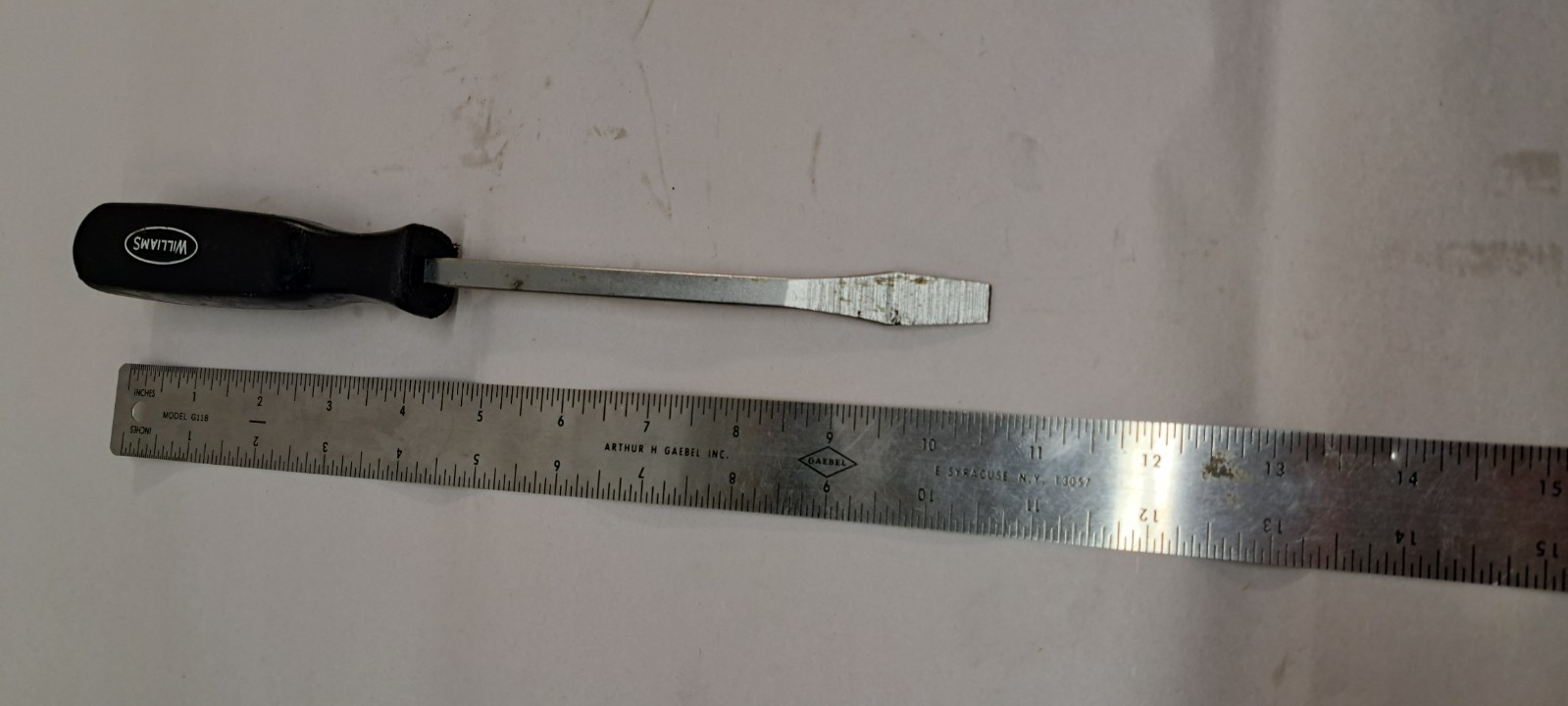 Williams Flathead Screwdriver SS-26 6 inch Shank 10 inches total USA