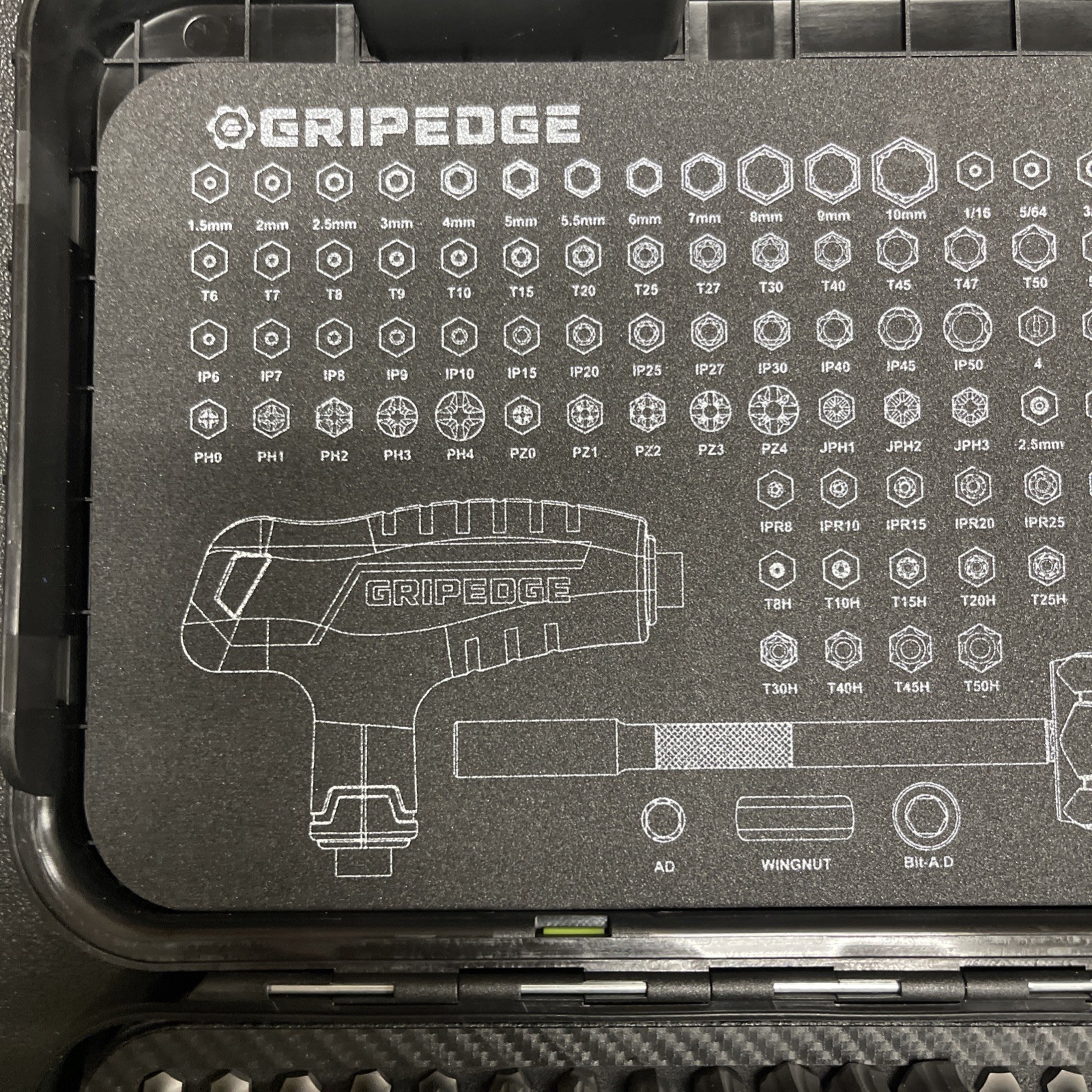 NEW GripEdge Tools Set MBS132 132-PC R.P.T. Multi-Bit Screwdriver Grip Edge