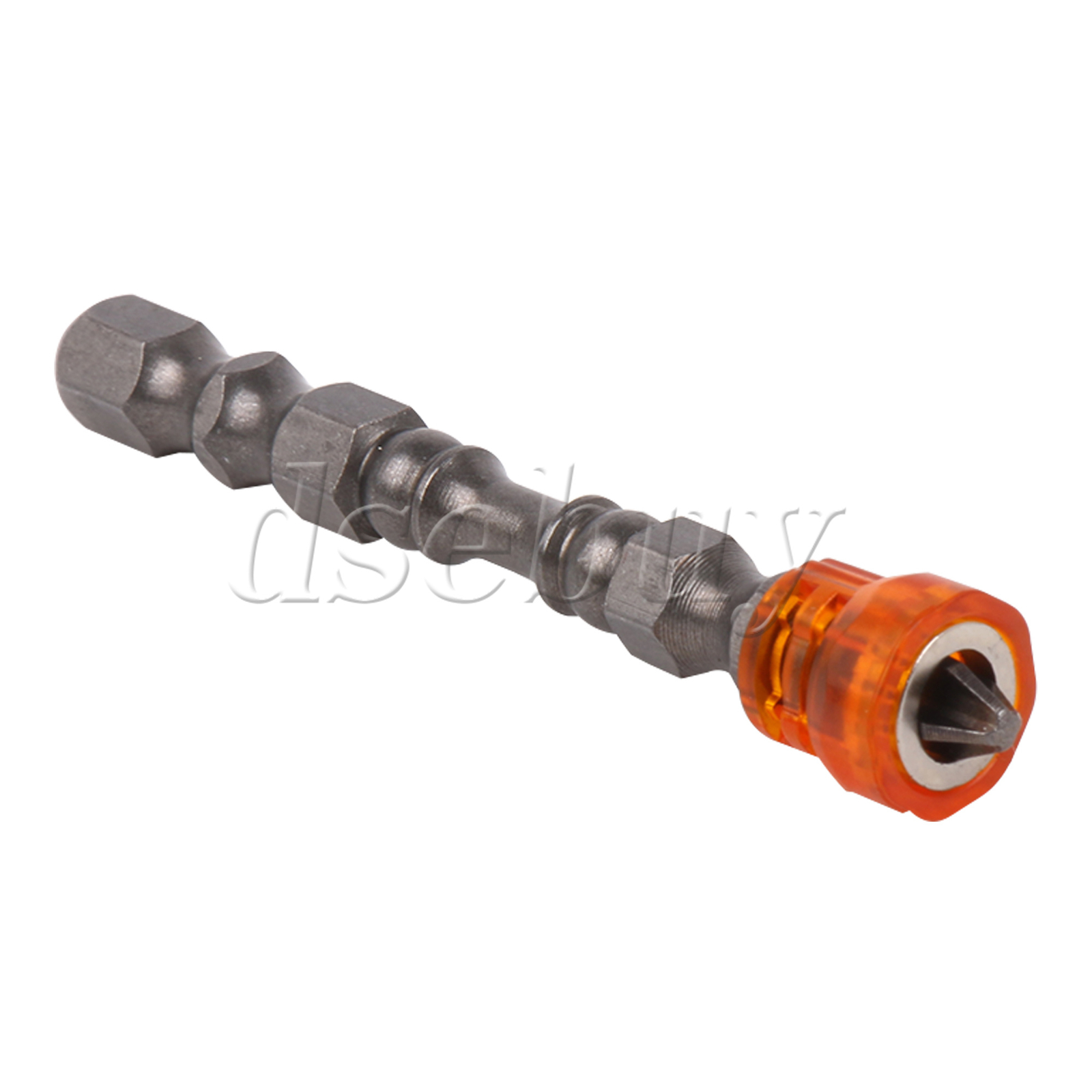 25PCS Magnetic Collar Design Chrome Steel Screwdriver Bit 1/4″ Hex Shank Orange