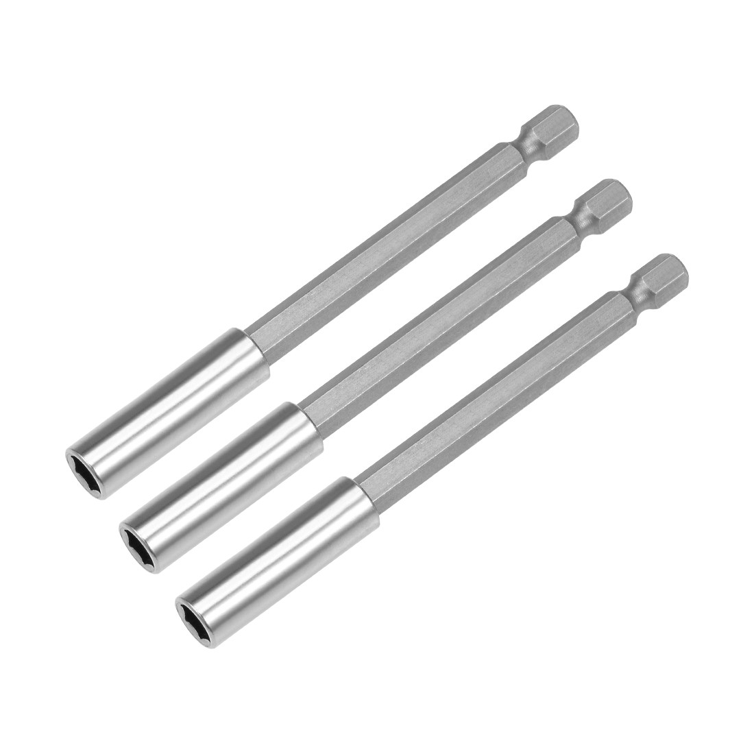 3pcs Magnetic Bit Extensions 100mm 1/4″ Hex Shank Quick Release Screwdriver