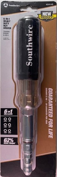 Southwire ND6N1HD 6-in-1 Heavy Duty Nut Driver Multi tool 3/16″-9/16″