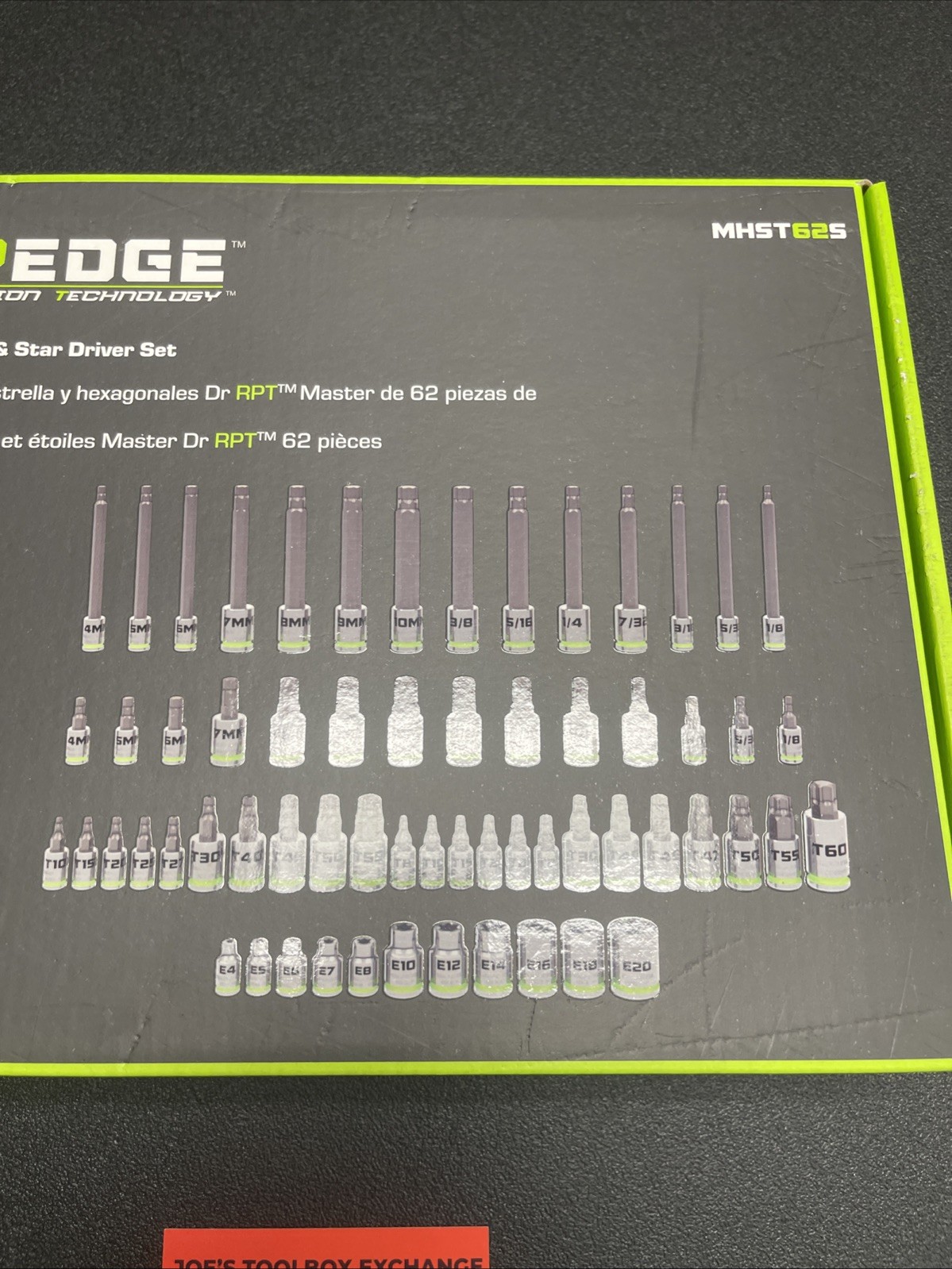 Grip Edge Master RPT Hex & Star Driver Set, 62 Piece MHST62S GripEdge