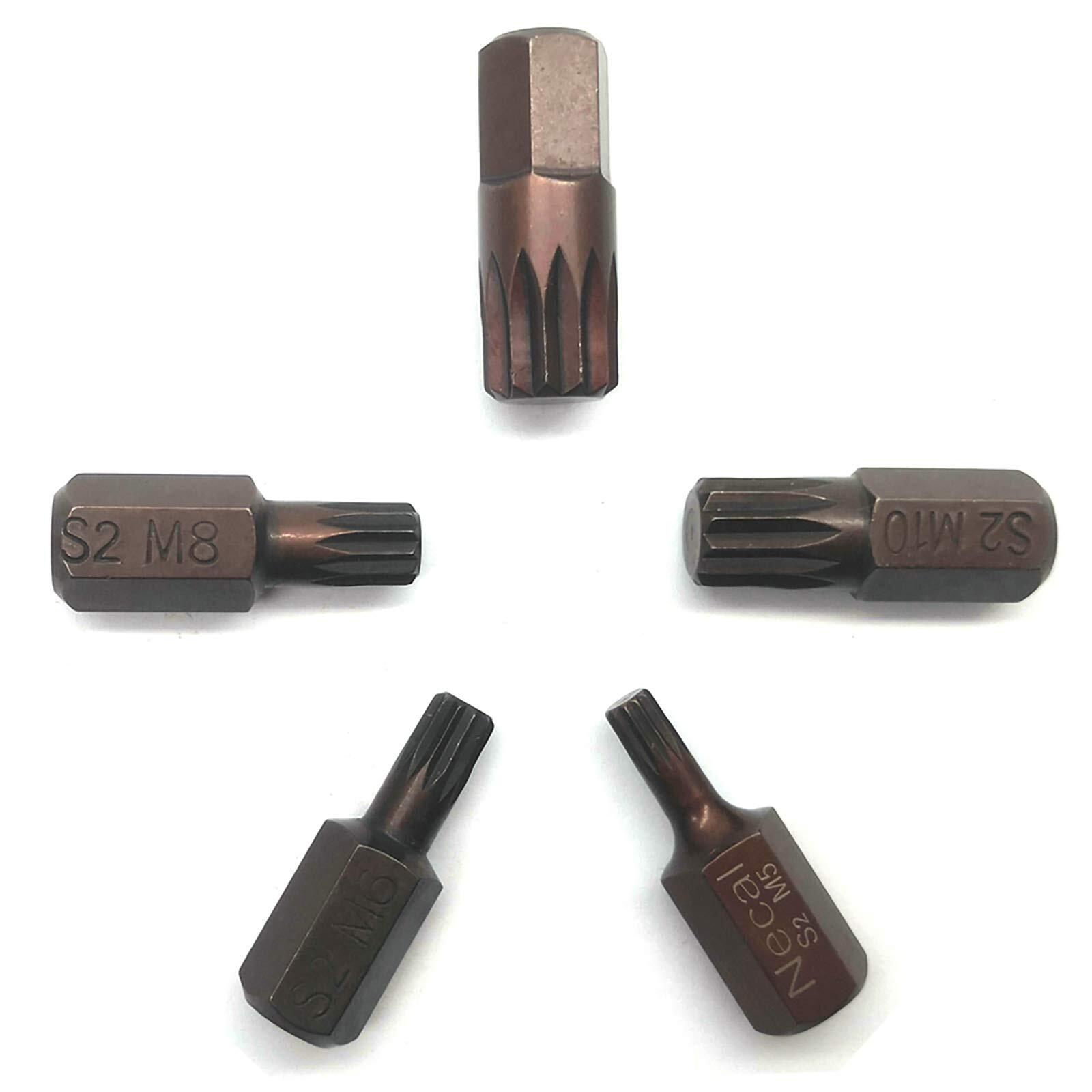 5pcs 12 Point Triple Square Spline Bit 12 Point Torx Screwdriver Bits With Hex S