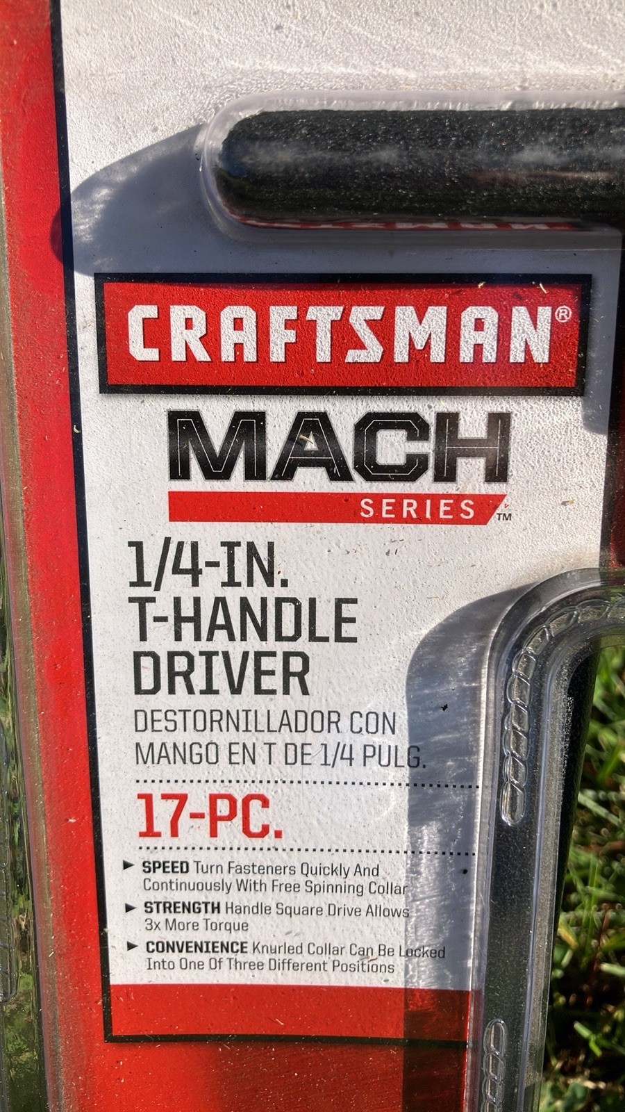 CRAFTSMAN 17 PC. T-HANDLE DRIVER + BITS SET 1/4″ DRIVE MACH SERIES 948025