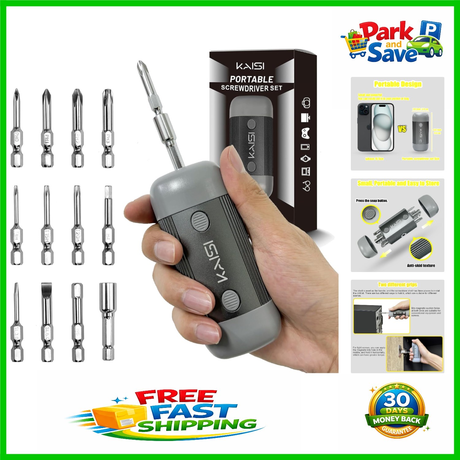 Durable 12-in-1 Screwdriver – Portable Multi-Bit Tool for Everyday Repair Needs