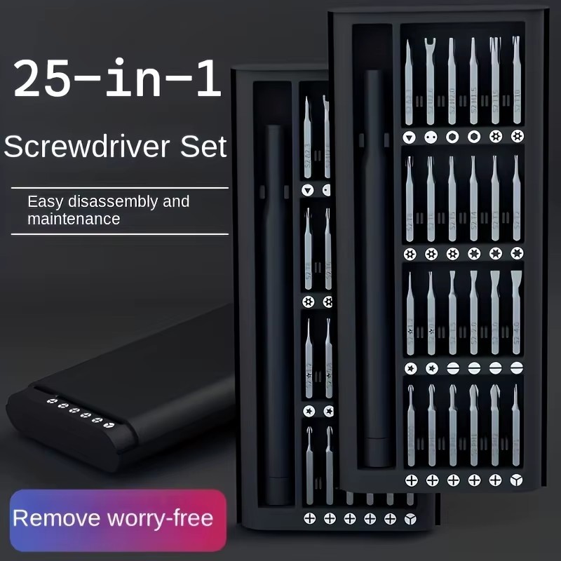 25-in-1 Precision Screwdriver Set Mini Portable Repair Tool Kit for Electronics
