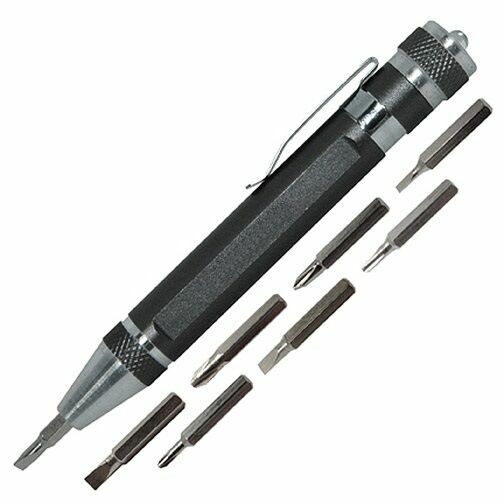 8 in 1 Precision Pocket Screwdriver with LED Light
