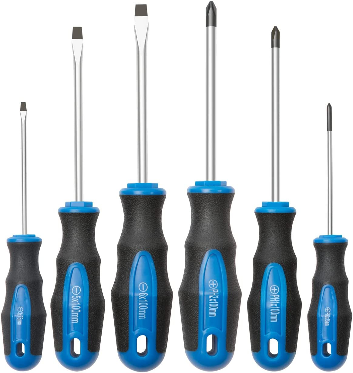 Magnetic Screwdriver Set Phillips Flathead CR-V Steel Repair Hand Tools