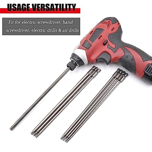 11pcs Extra Long Torx Screwdriver Bit Set, Magnetic S2 Steel Star Bits T6-T40 1/