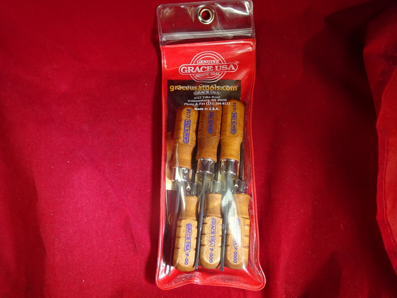 Grace USA MS-6 6pc Micro Gunsmith Screwdriver 3 Flat 3 Phillips MADE IN USA