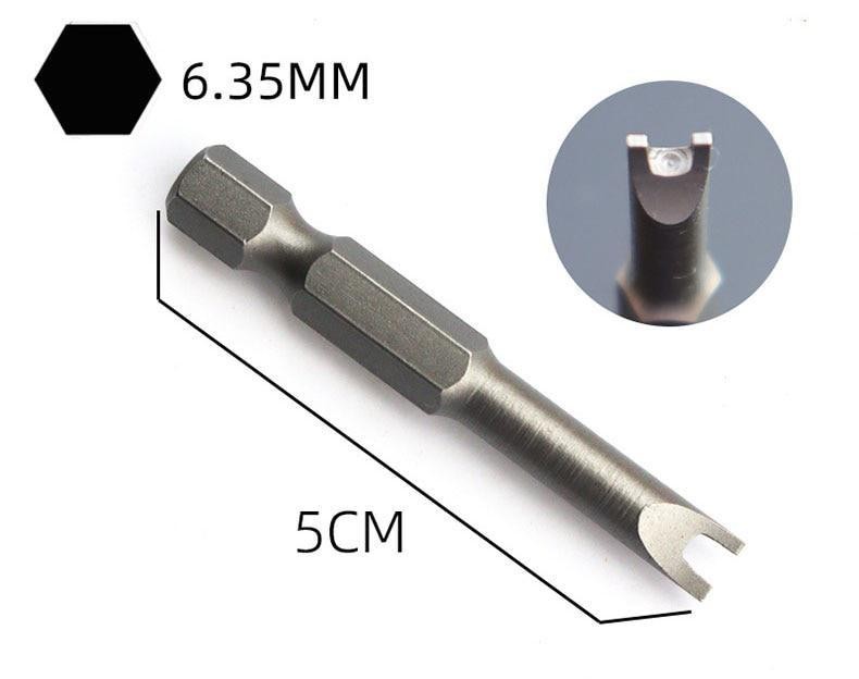 5pcs 50mm Shaped Screwdriver Bits—u, Y, Triangle, Cross & 3-point Tool Set