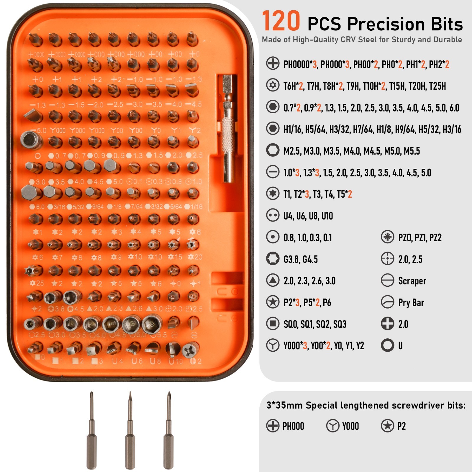 150Piece Electronics Repair Kit Precision Screwdriver Set S2 Bits with Case