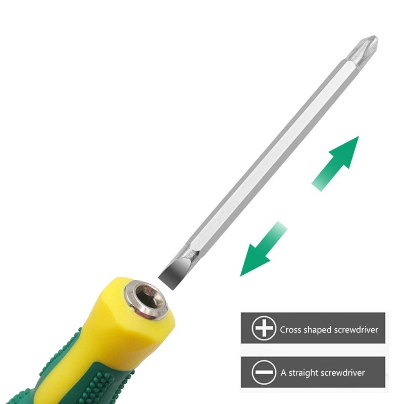 Reliable Anti Wear Screwdriver With Flat Head And Crosshead For Everyday Tasks