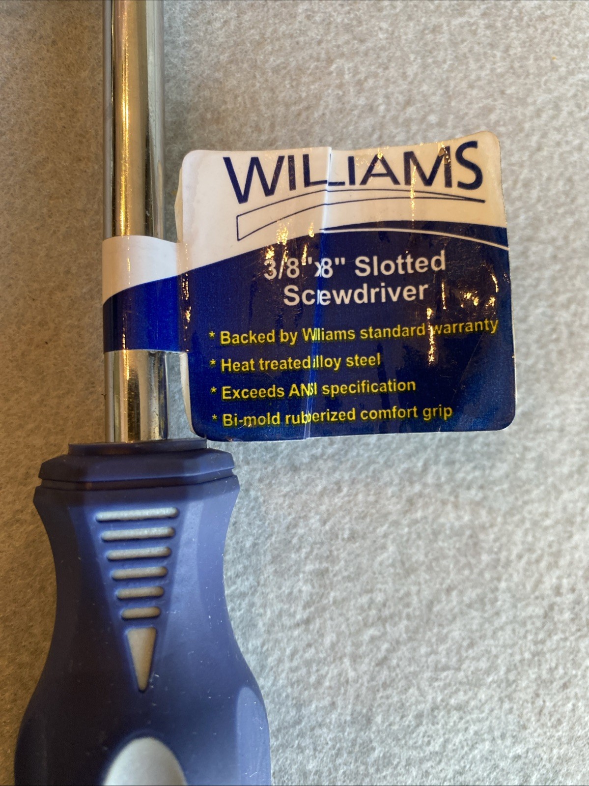 Williams Snap-On Slotted Screwdriver 24241 3/8″ x 8″ NEW