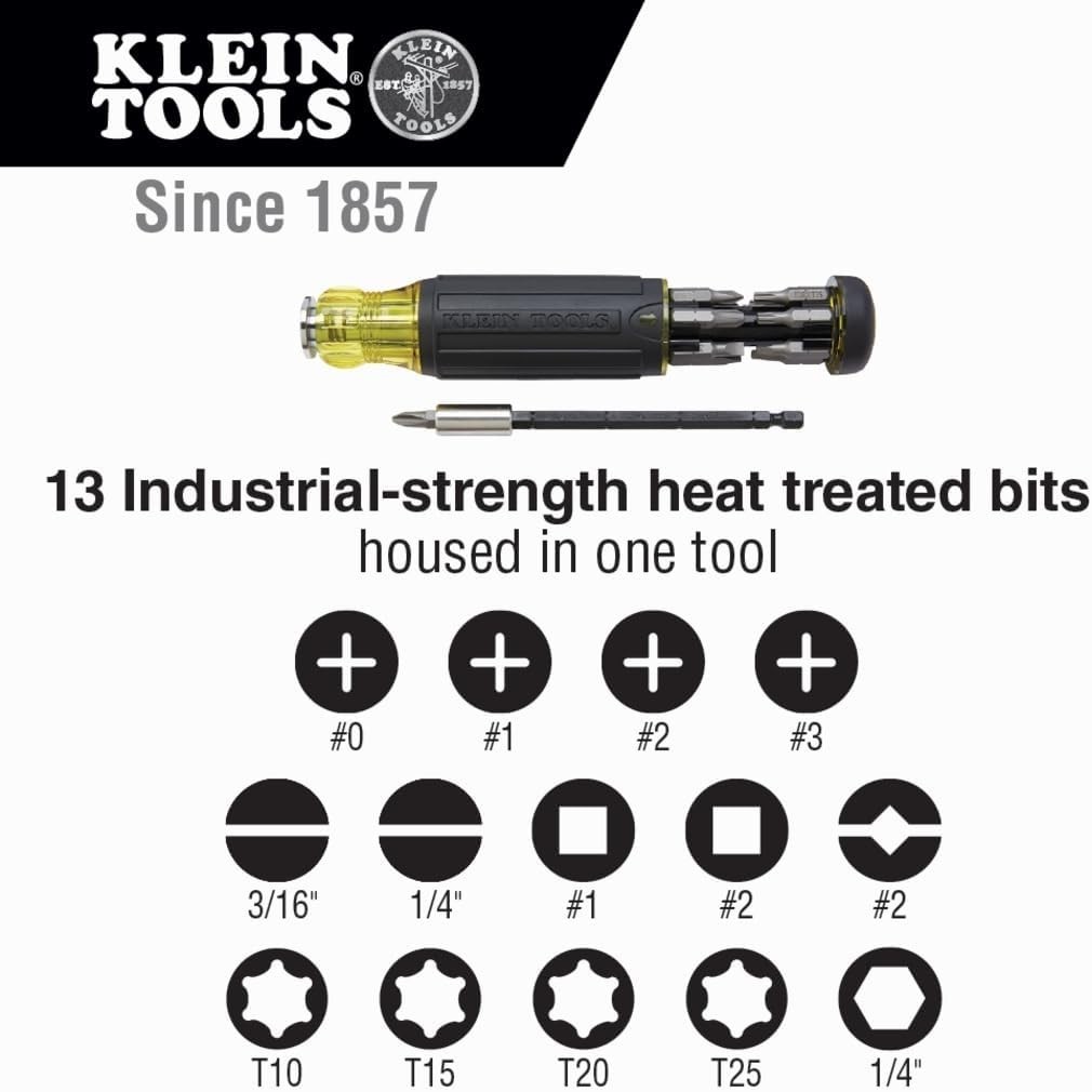 14-in-1 Adjustable Multi-Bit Screwdriver & Nut Driver with Impact Rating