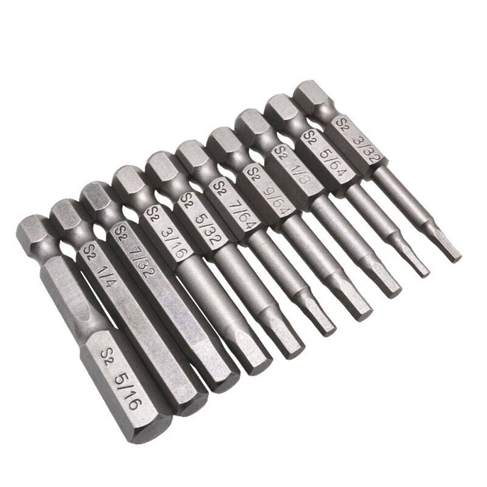 Hex Key Allen Bit Set Quick Change Connect impact driver power drill Inch Long