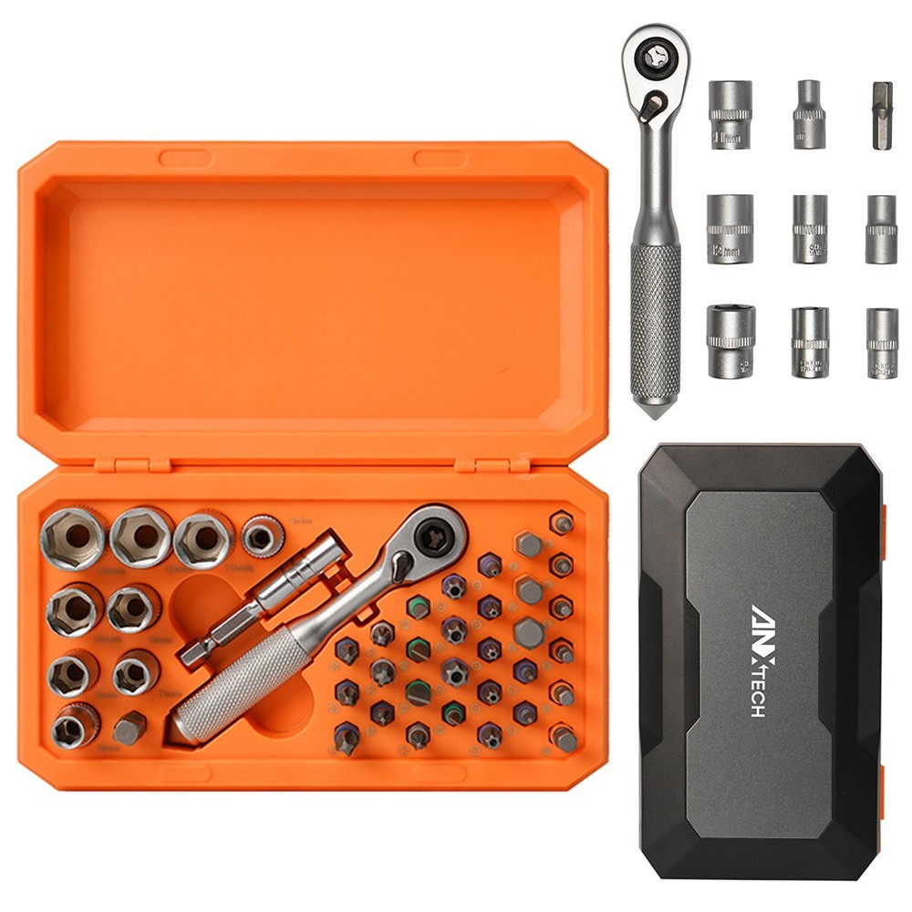 ANXTECH 42 IN 1 Ratchet Wrench Set Repair Tool Kit Torque Wrench S2 Bits