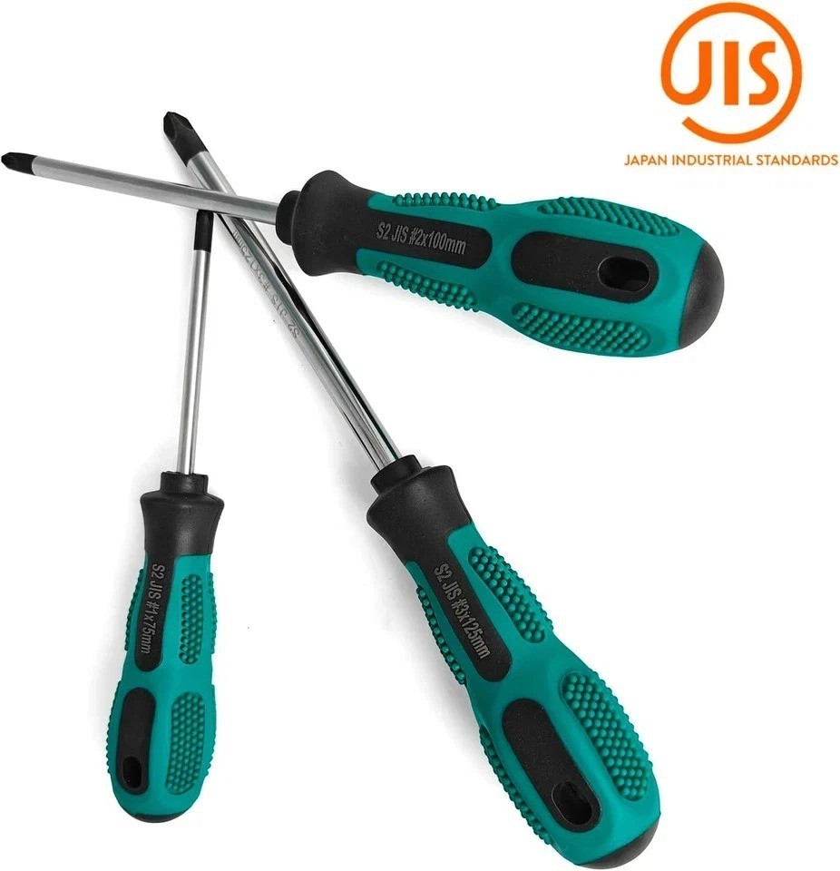 3pc JIS Screwdriver Set Magnetic Cross Point For Japanese Motorcycle Honda Carb