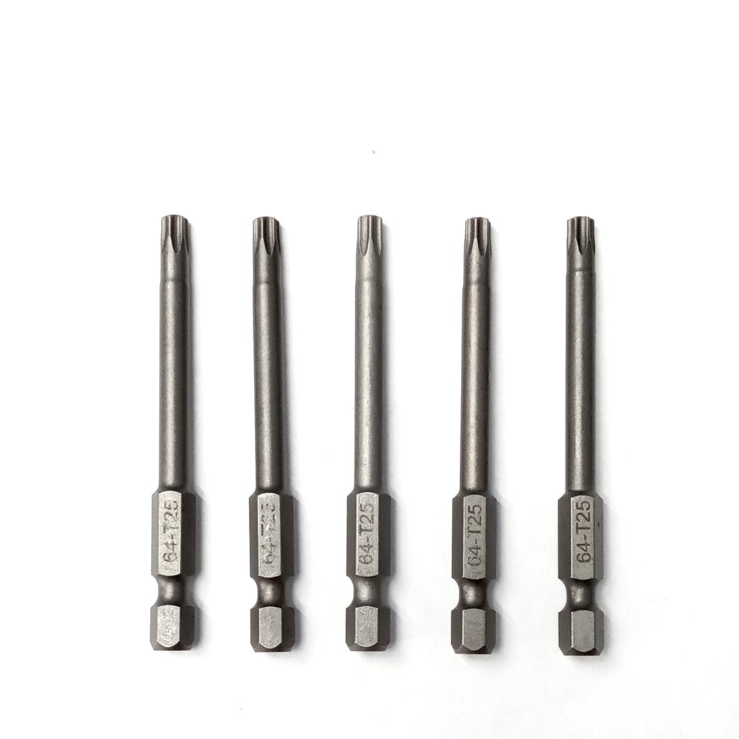 Qualtool T25 x 2-3/4″ Torx Bits 5pcs. 64-T25