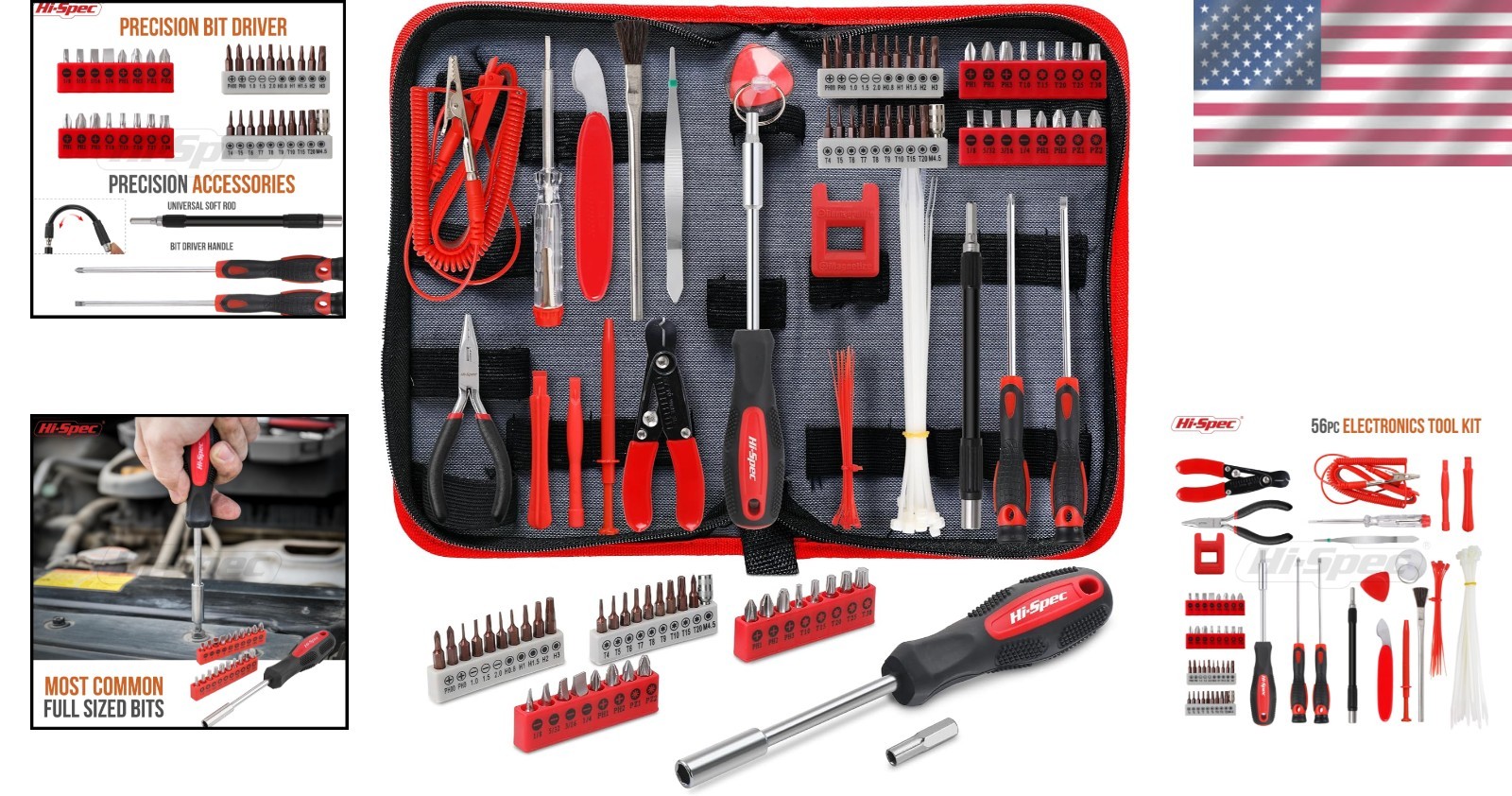 Comprehensive 56pc Electronics Repair Set for Everyday Fixes