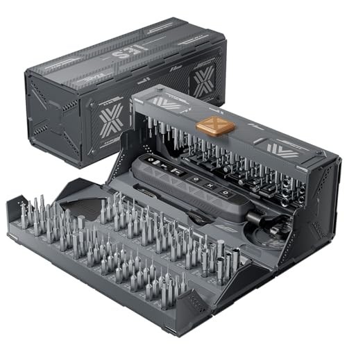 181-in-1 Cordless Electric Screwdriver Set, 3 Torque Settings, 160 Magnetic Bits
