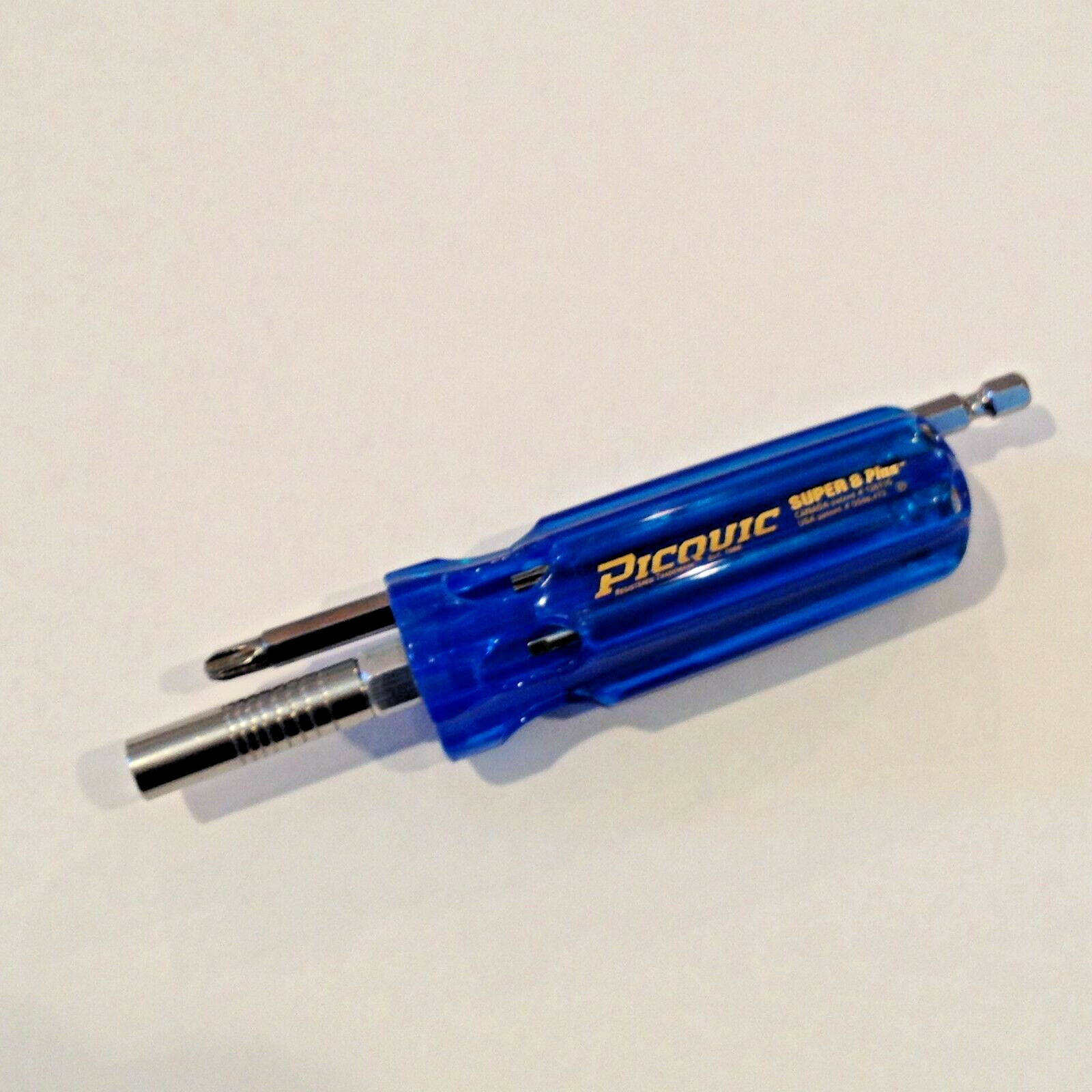 PICQUIC SUPER 8 Plus Screwdriver Multi-Bit Driver – 7 Hex Bits 98881B Bulk