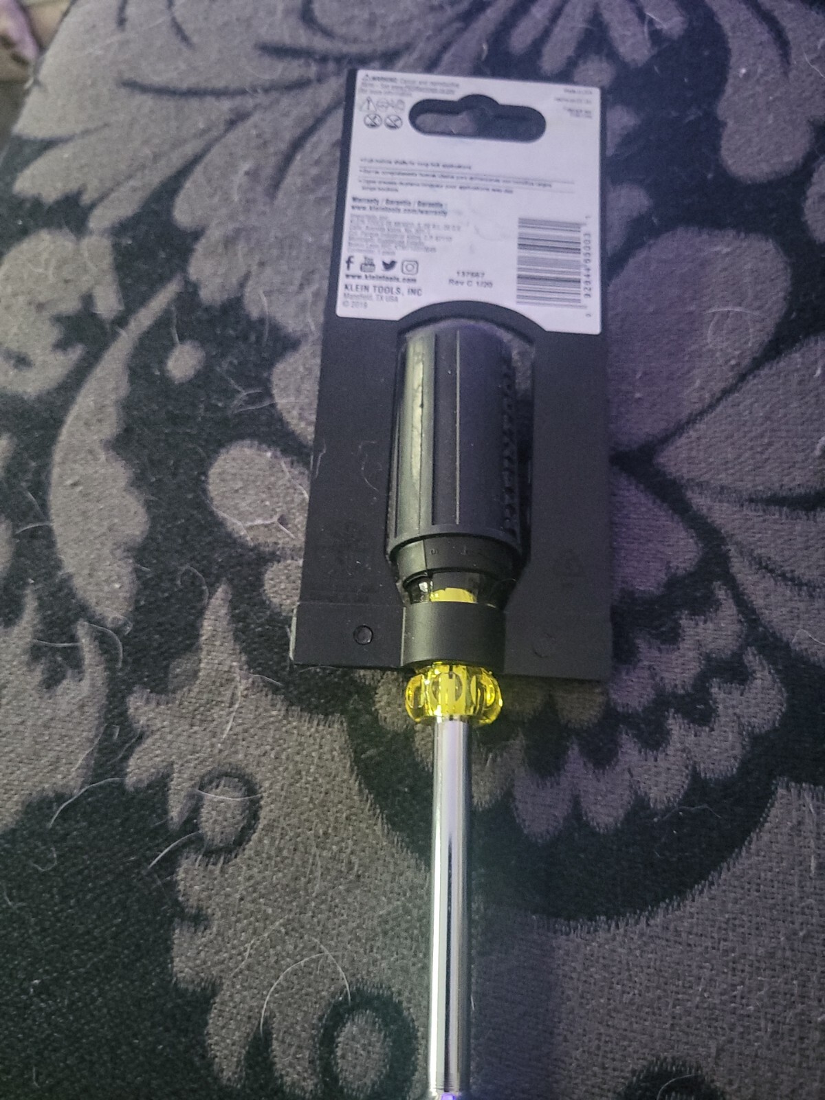 Klein Tools 630-5/16 5/16” Nut Driver Cushion-Grip 3” Shaft