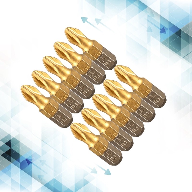 Complete 10pcs PH2 Screwdriver Bit Set Antislip Drill Bit for Woodworking