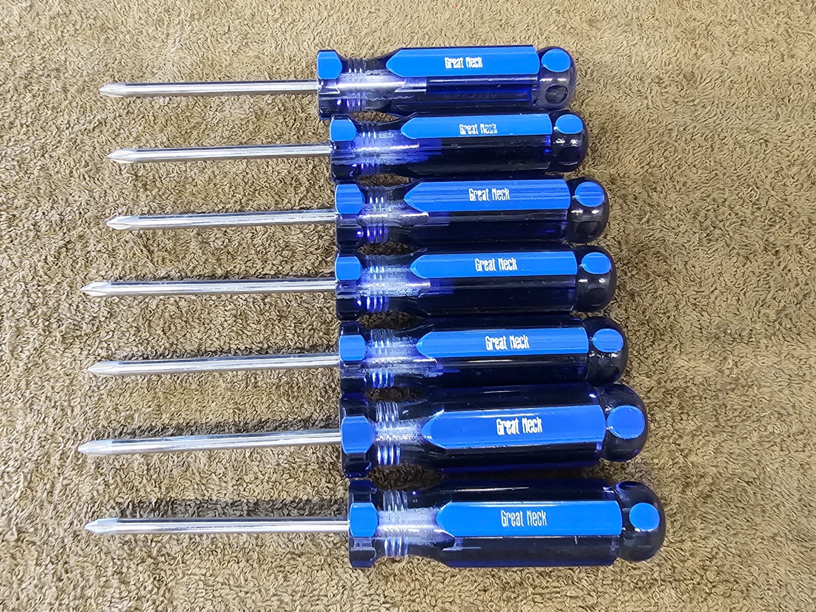 7 Great Neck Phillips Head Screwdriver Screw Driver 6.5″ length SAE Standard Lot