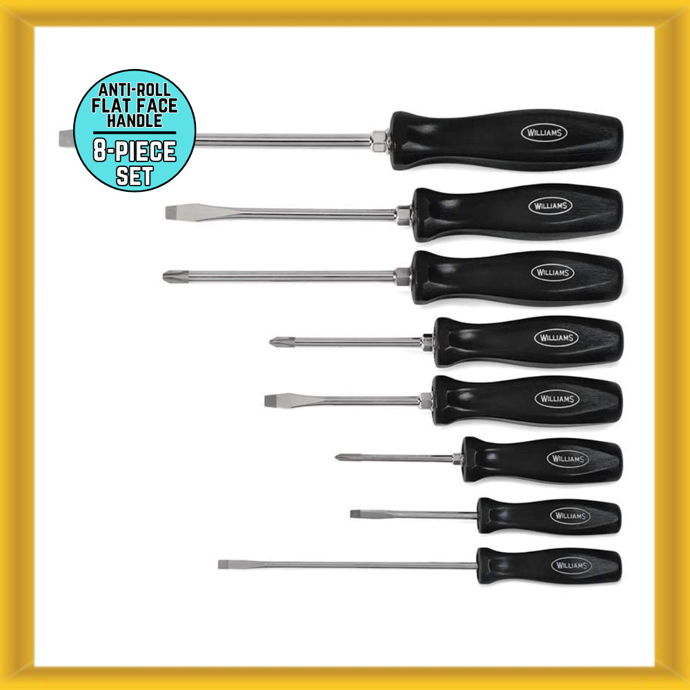 Williams Endurogrip 8-Piece Mixed Screwdriver Set (100P-8MD) NEW