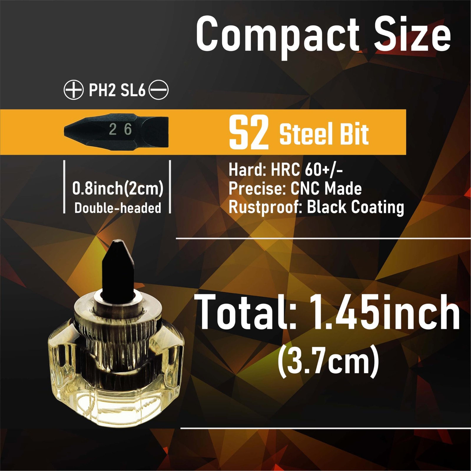 10-in-1 Mini Screwdriver Set for Tight Spaces, S2 Steel Bits, EDC Tool