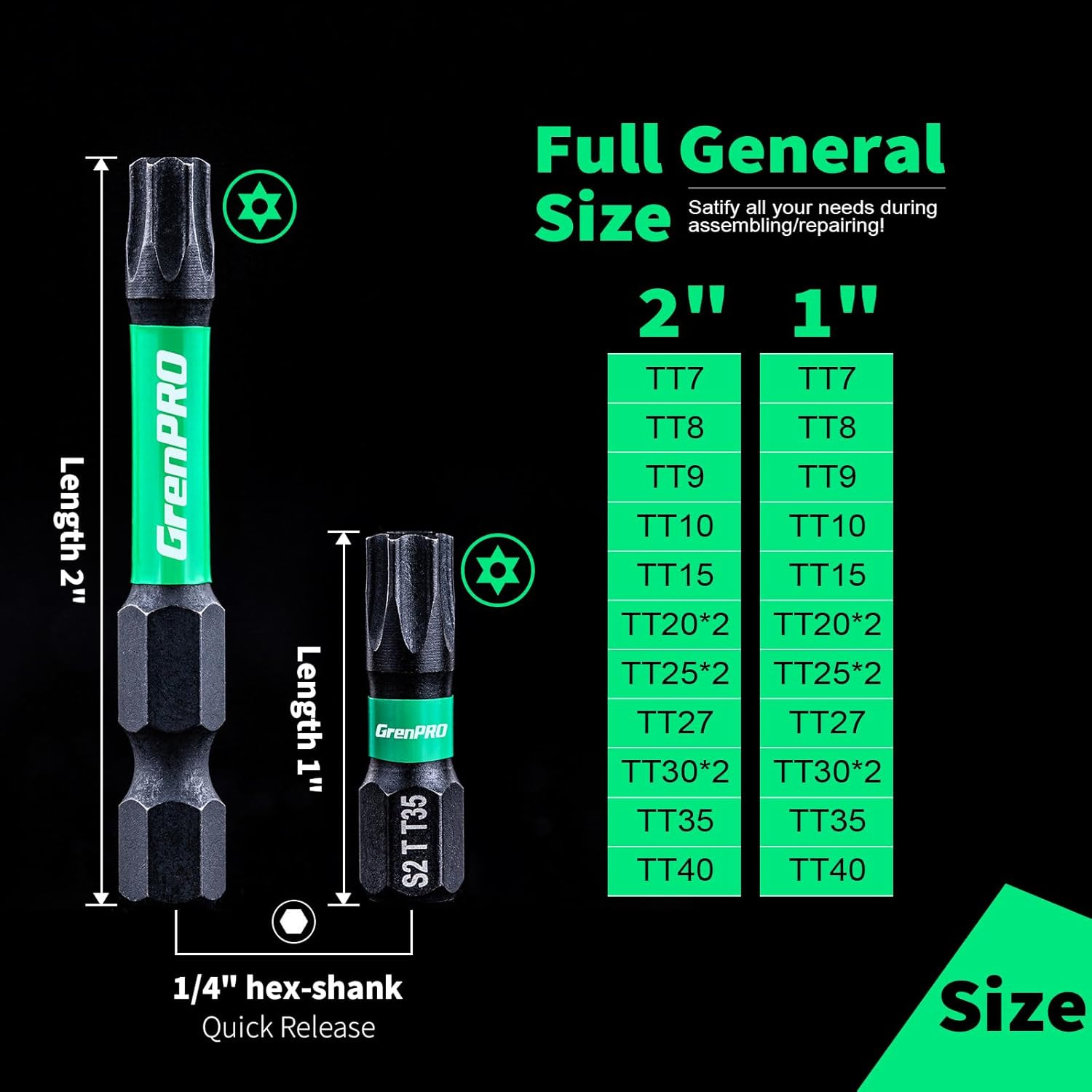 Torx Bit Set 29Pcs Impact Driver Bit Set, S2 Steel Torx Screwdriver Sets, Tamper