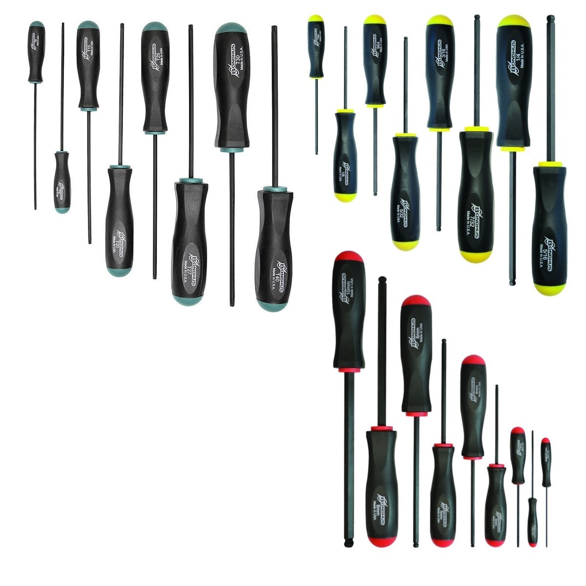 Bondhus 25pc Screwdriver Set, Ball End, Torx & Hex, Metric & Standard SAE USA