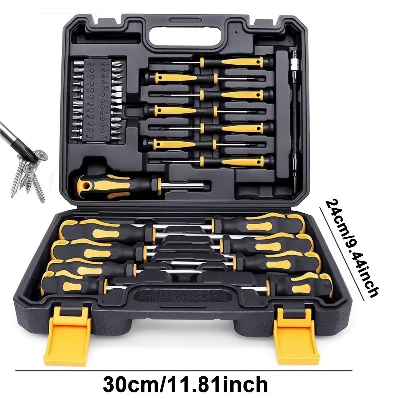 43 pcs magnetic screwdriver set with magnetizing and demagnetizing tools – inter