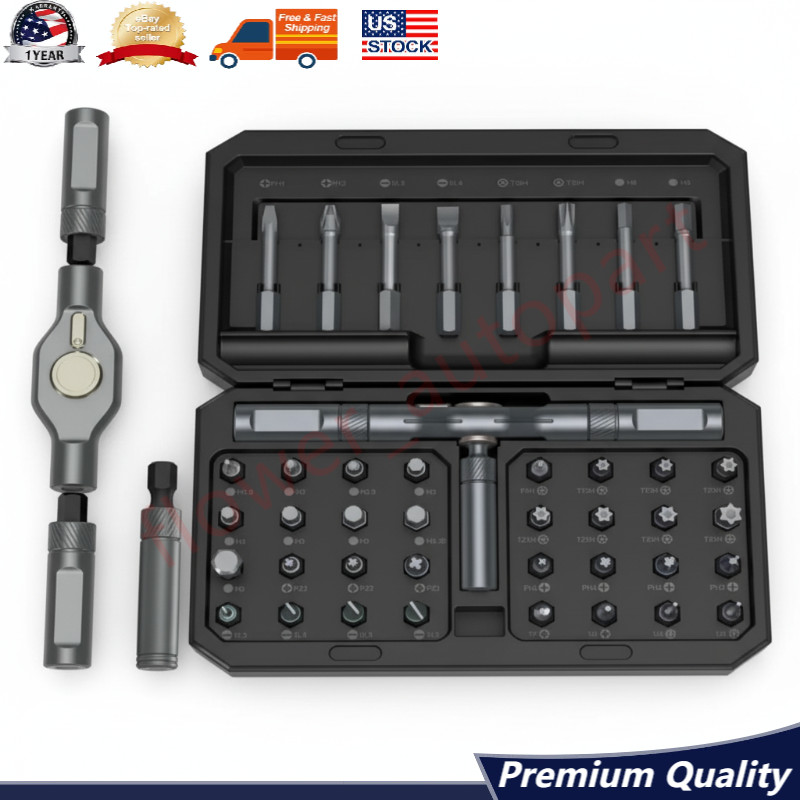 42-in-1 Magnetic DIY Ratchet Screwdriver Set Alloy Steel Multi Bit Magnetic NEW
