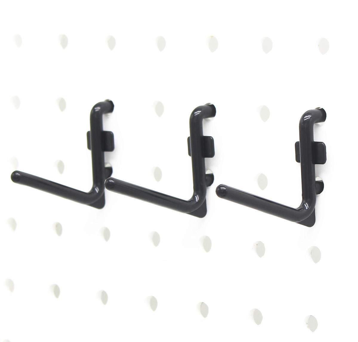 Colorstorm 1.5 inch Pegboard Hooks Kit 200 pk L Style for Peg Board Black