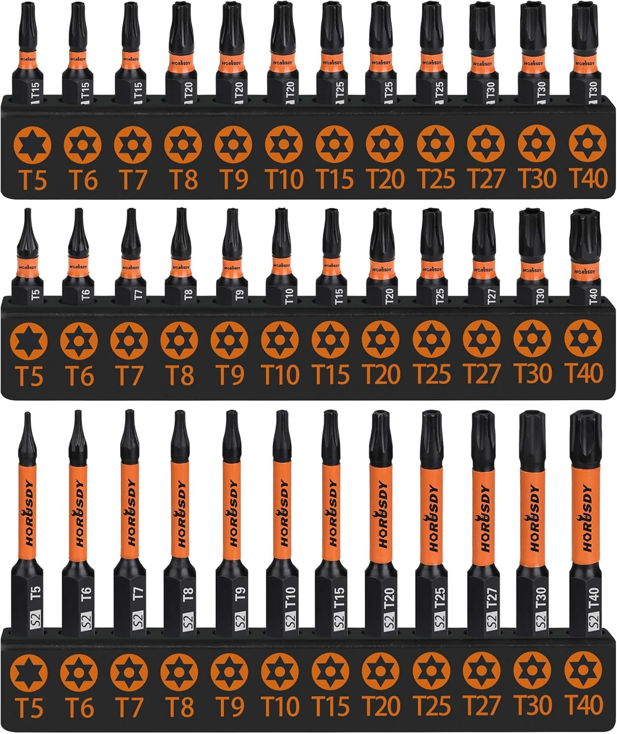 Torx Bit Set, 36Pcs Security Torx Bit Set,Tamper Proof Star Bits (T5-T40) for Im